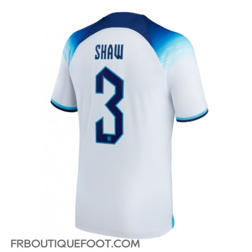 Maillot de foot Angleterre Luke Shaw #3 Domicile vêtements Monde 2022 Manches Courtes